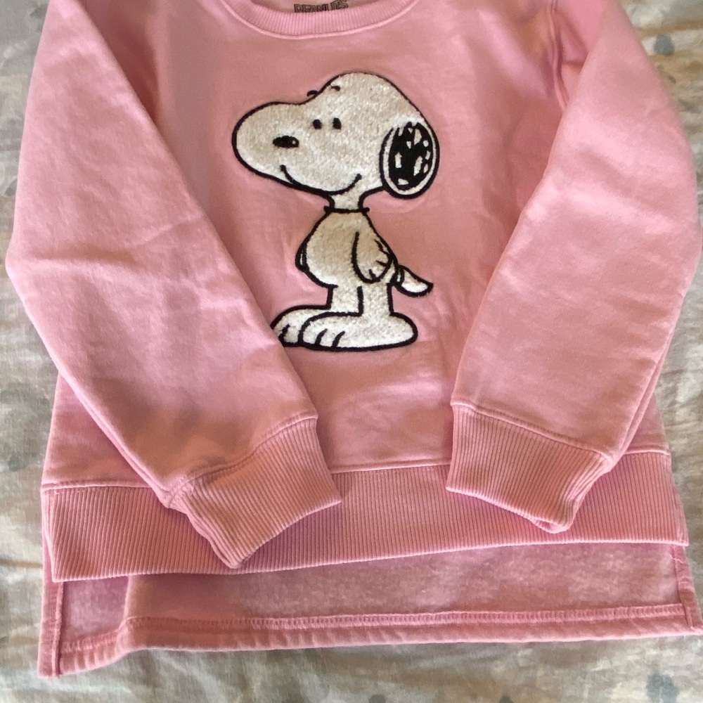 Peanuts Pink Snoopy Sweatshirt Casual Hoodie